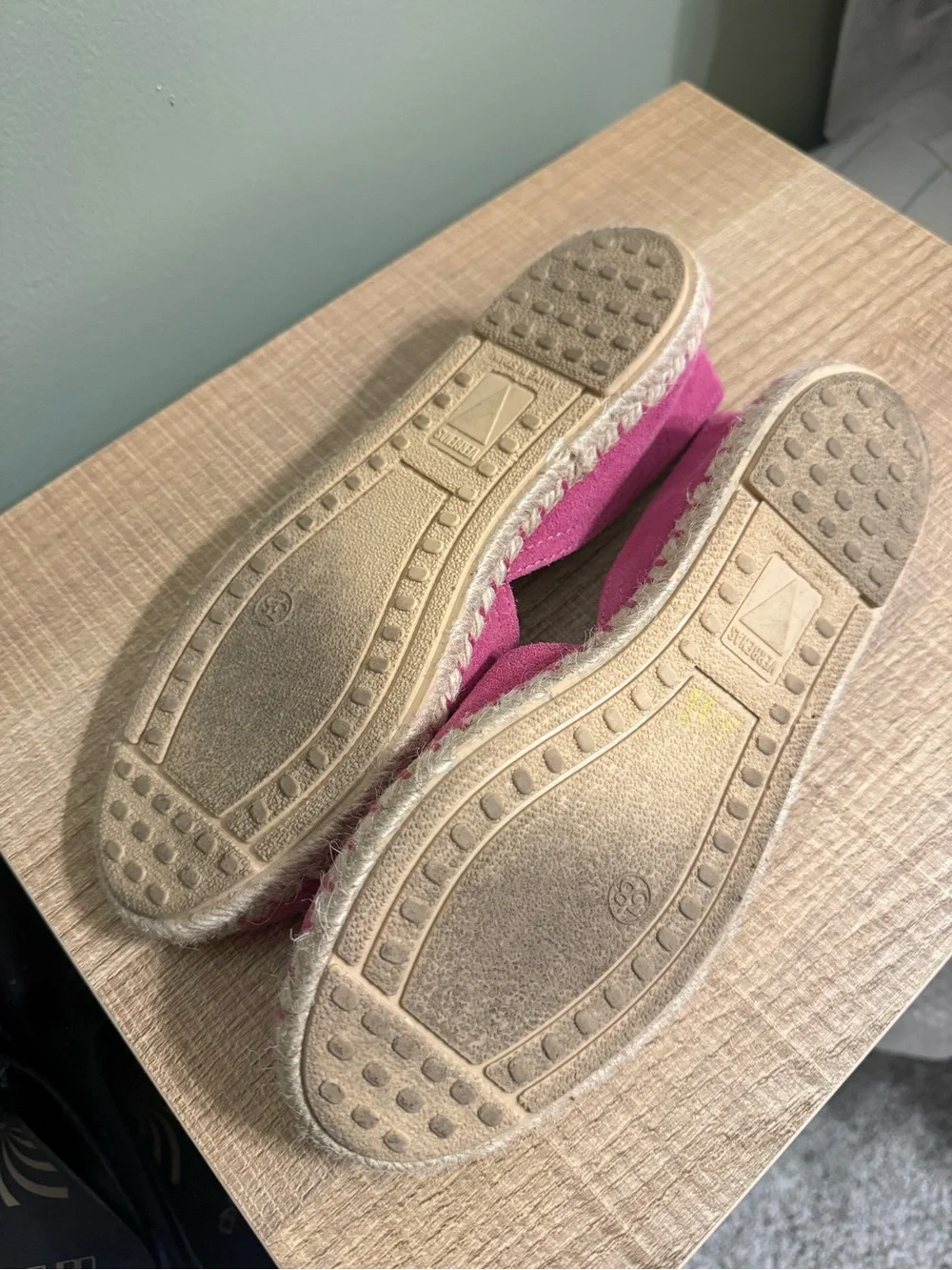 Verbenas Carmen Pink Suede Espadrilles in Size 38 / 7.5